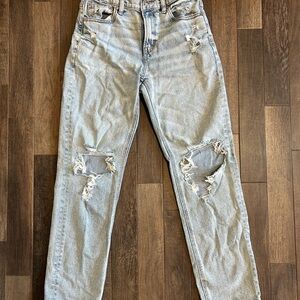 American Eagle Stretch Distressed Light Blue Jeans